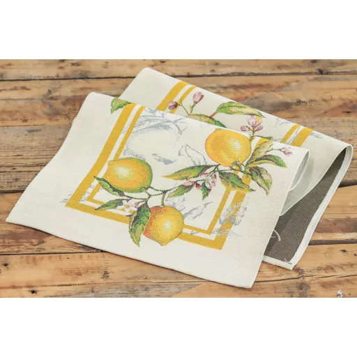 Palermo citromos, mediterrán asztali futó, 37x100 cm
