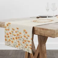 Apró, sárga virágos asztali futó 37x100 cm
