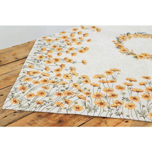 Apró, sárga virágos asztalterítő, 96x100 cm