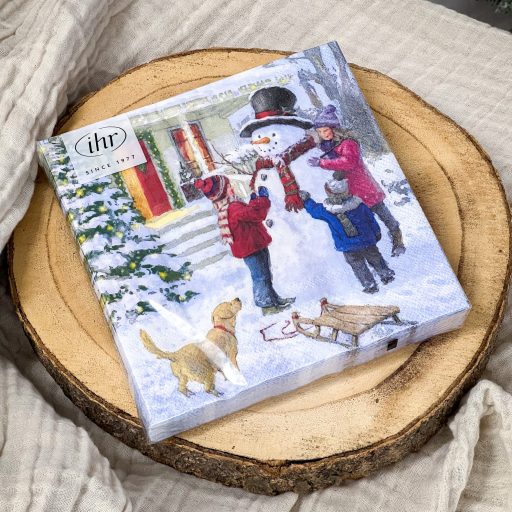 Fun with the snowman karácsonyi szalvéta, 3 rétegű, 20 db/csomag, IHR