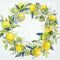 Lemon wreath citromos szalvéta, 3 rétegű, 20 db/csomag, IHR