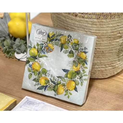 Lemon wreath citromos szalvéta, 3 rétegű, 20 db/csomag, IHR