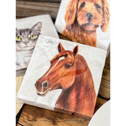 Farm horse lovas szalvéta, 3 rétegű, 20 db/csomag, IHR