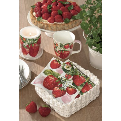 Strawberry fruits epres szalvéta (koktél), 3 rétegű, 20 db/csomag, IHR