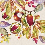 Gesztenyés szalvéta, 3 rétegű, 20 db/csomag, IHR