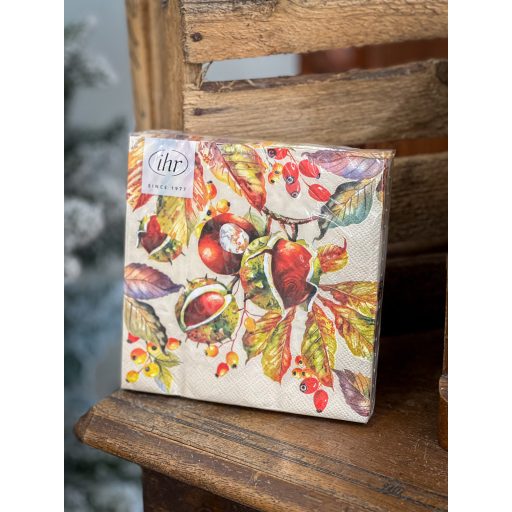 Gesztenyés szalvéta, 3 rétegű, 20 db/csomag, IHR