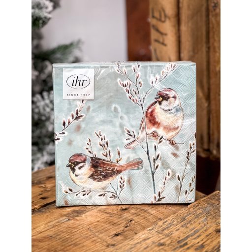 Winter melody madaras szalvéta, 3 rétegű, 20 db/csomag, IHR