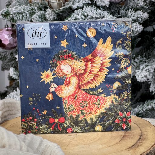 Angel blue karácsonyi szalvéta (koktél), 3 rétegű, 20 db/csomag, IHR