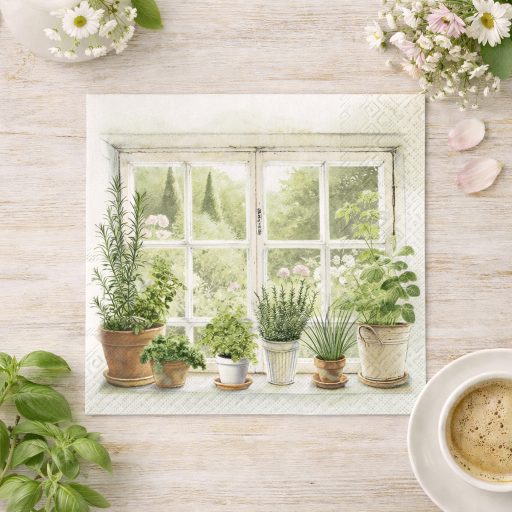 Herbs fűszernövényes szalvéta, 3 rétegű, 20 db/csomag, IHR