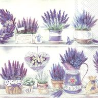   Lavender pots levendulás szalvéta, 3 rétegű, 20 db/csomag, IHR