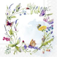   Spring wreath lepkés szalvéta, 3 rétegű, 20 db/csomag, IHR
