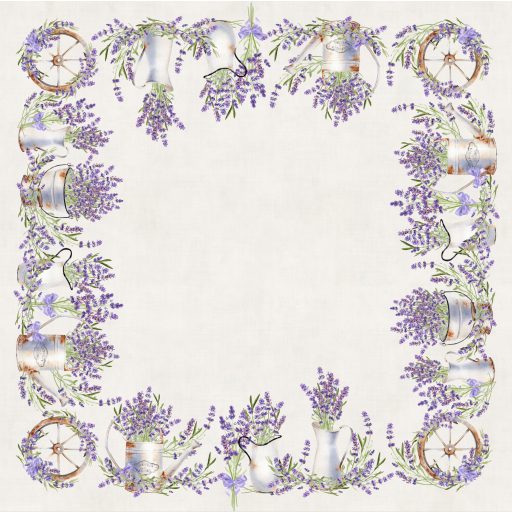 LAVANDER levendulás asztalterítő, 100x100 cm