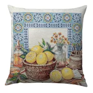 Lemon Art citromos mediterrán díszpárna huzat