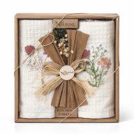 Mezei virágos konyharuha szett díszdobozban, 2 db-os