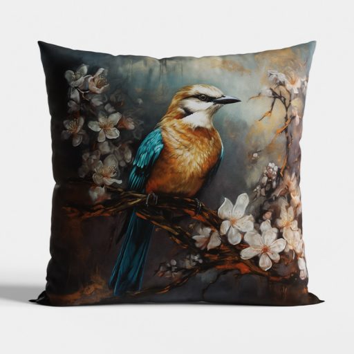 Luna madaras bársony díszpárna töltettel