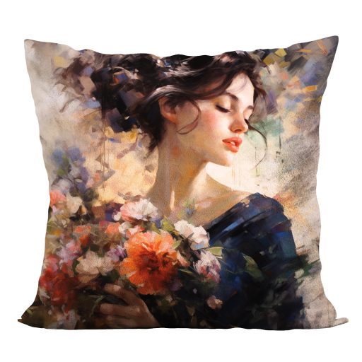 Lady bársony díszpárna töltettel