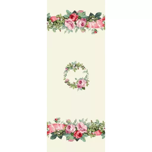 Rózsakert szalaggal asztali futó 37x100 cm