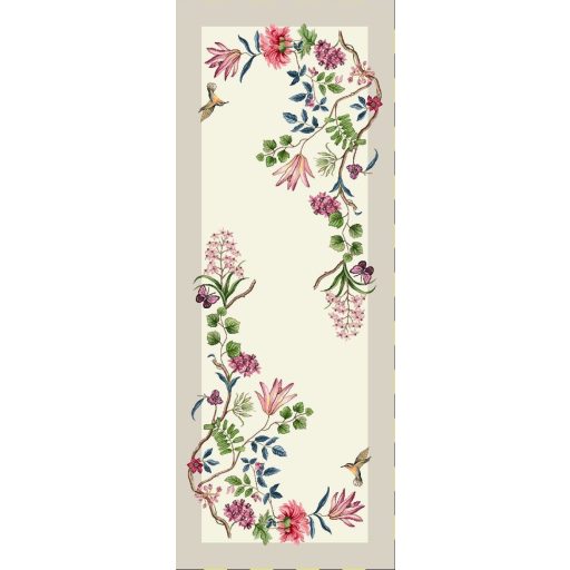 Japán virágos, kolibris asztali futó, 37x100 cm