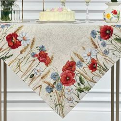 Pipacsos, búzavirágos asztalterítő, 96x100 cm