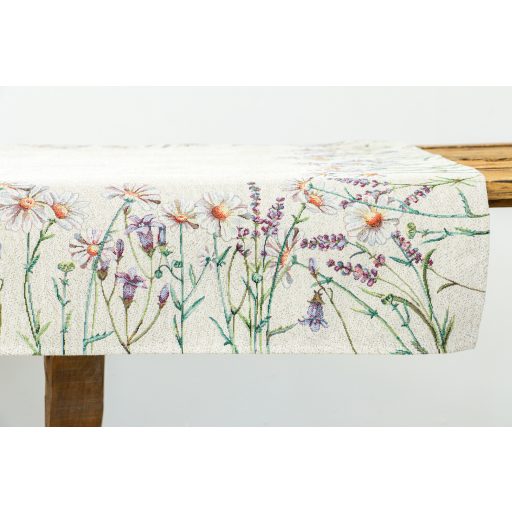 Levendulás, margarétás asztalterítő, 96x100 cm