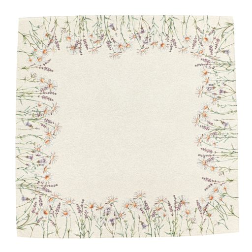 Levendulás, margarétás asztalterítő, 96x100 cm