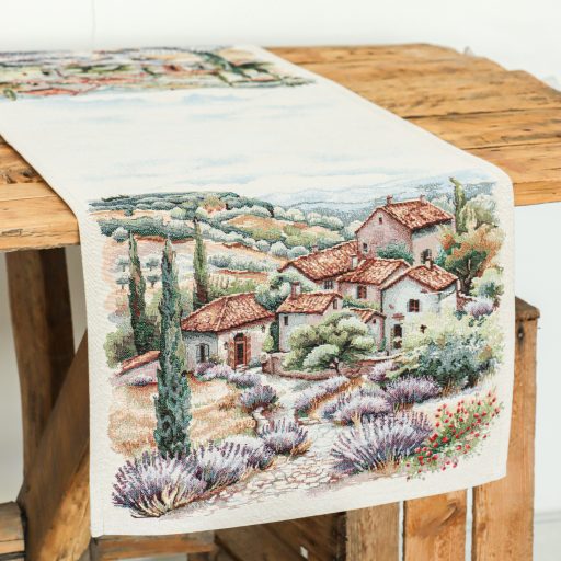 Levendula farm asztali futó 37x100 cm