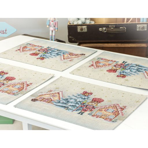 Pink diótörős, ünnepi tányéralátét, lurex nélkül