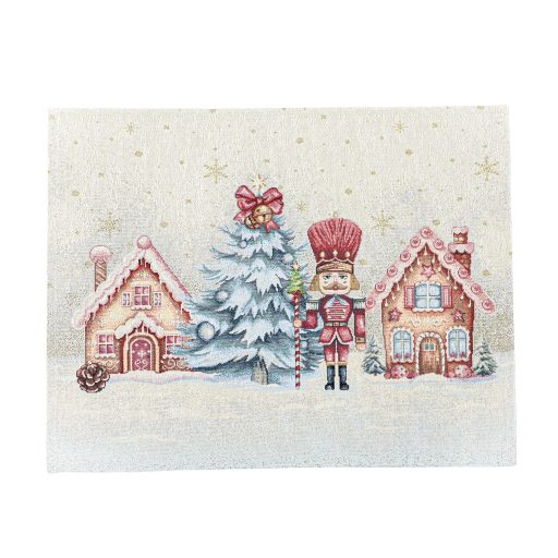 Pink diótörős, ünnepi tányéralátét, lurex nélkül