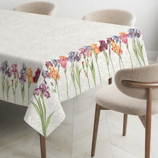 Írisz virágos asztalterítő, 137x180 cm