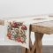 Őszi gombás, virágos asztali futó, 44x140 cm