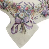 Levendulás, madárházas asztalterítő, 96x100 cm