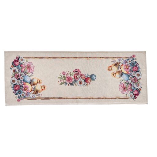 Húsvéti kiscsibés asztali futó, 44x140 cm