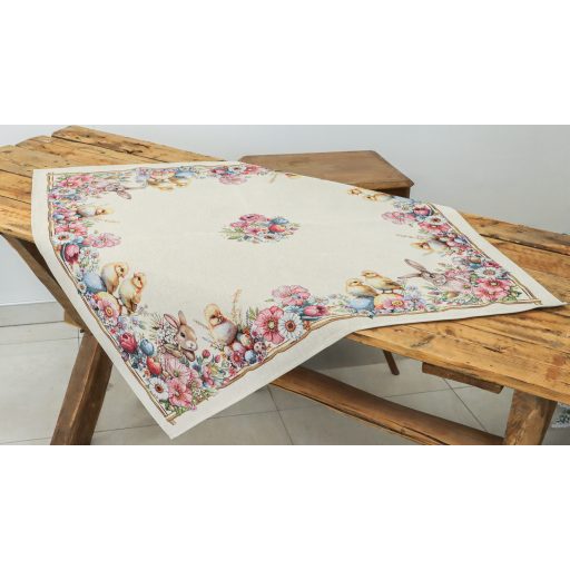 Húsvéti kiscsibés asztalterítő, 96x100 cm