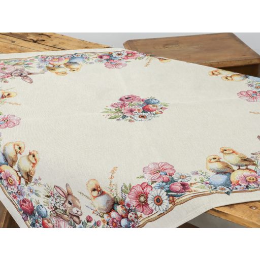 Húsvéti kiscsibés asztalterítő, 96x100 cm