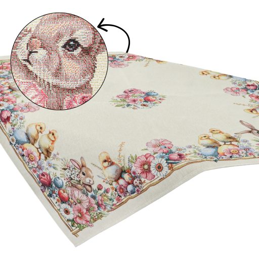 Húsvéti kiscsibés asztalterítő, 96x100 cm