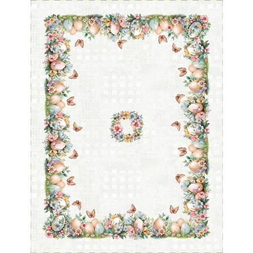 Pasztell húsvéti tojásos asztalterítő, 137x180 cm