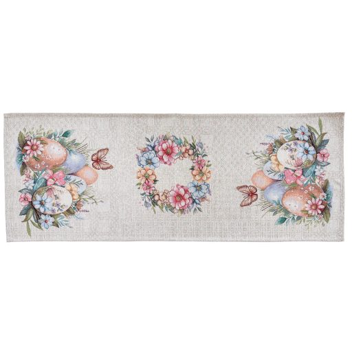 Pasztell húsvéti tojásos asztali futó, 37x100 cm