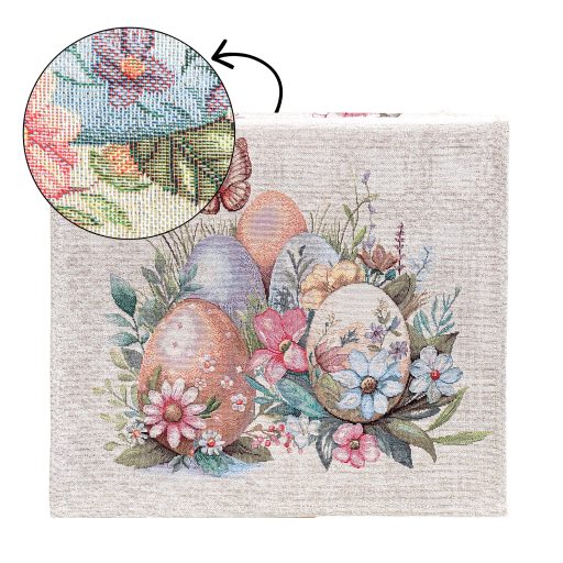 Pasztell húsvéti tojásos asztali futó, 37x100 cm