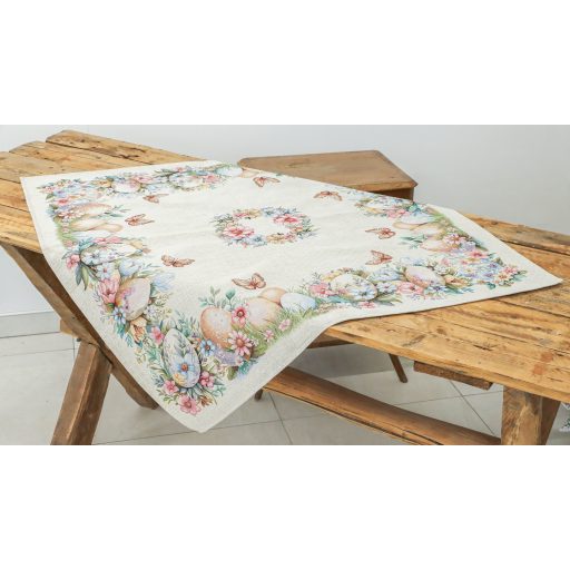 Pasztell húsvéti tojásos asztalterítő, 96x100 cm