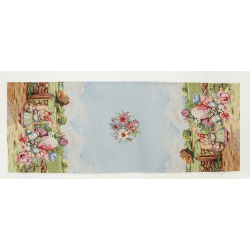 Farmhouse húsvéti nyuszis asztali futó, 44x140 cm