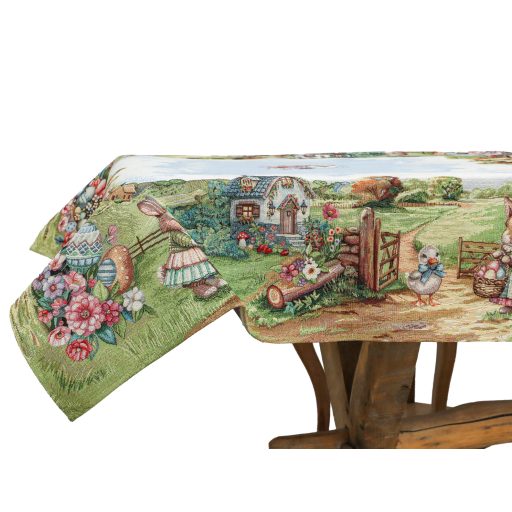 Farmhouse húsvéti nyuszis asztalterítő, 96x100 cm
