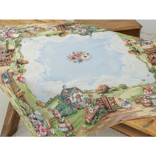 Farmhouse húsvéti nyuszis asztalterítő, 96x100 cm