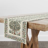 Fehér életfa asztali futó 37x100 cm