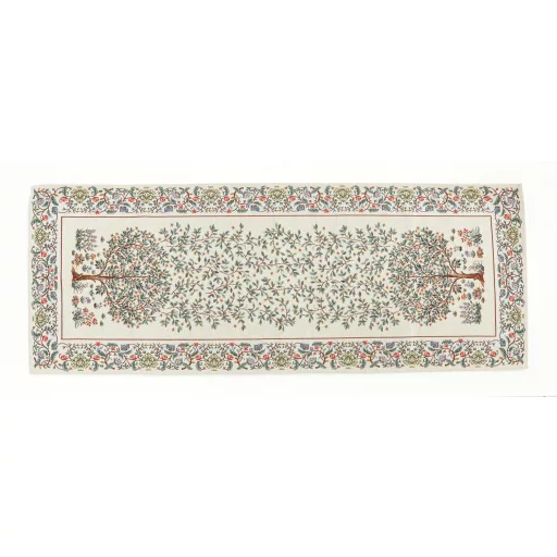 Fehér életfa asztali futó 37x100 cm