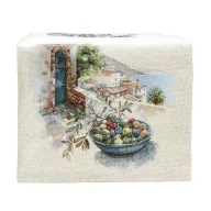 Mykonos mediterrán olivás asztali futó, 37x100 cm