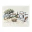 Mykonos mediterrán olivás tányéralátét