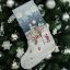 Frosty karácsonyi hóemberes zokni, ezüst lurex