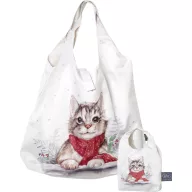 Minou cicás, összehajtható bevásárló táska IHR