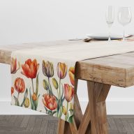 TULIP tulipános asztali futó, 45x140 cm