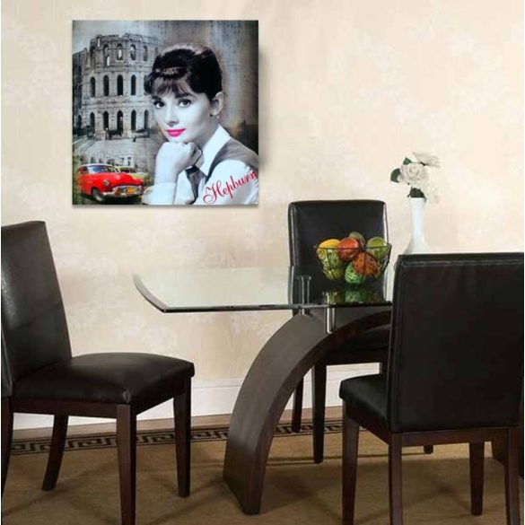 Audrey Hepburn montázs vászonkép